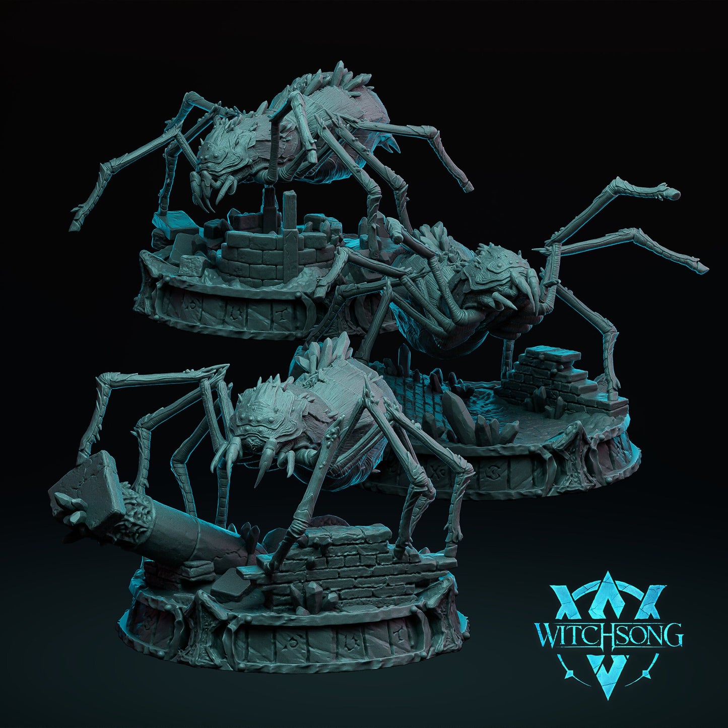 Lesser Crystalheart Spiders by Witchsong Miniatures