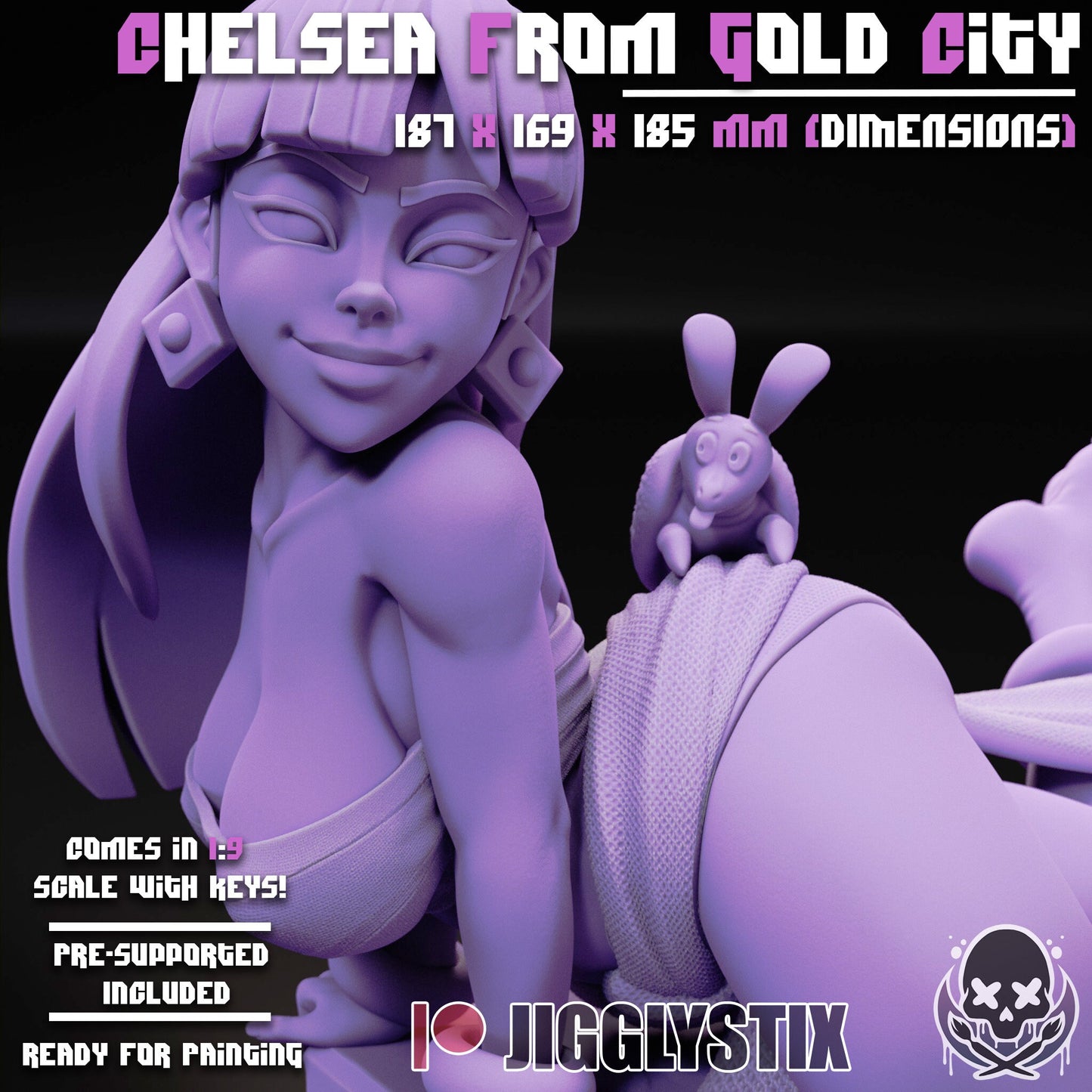 Princess from Gold City Statue Model Kit by Jigglystix Pin Up Factory