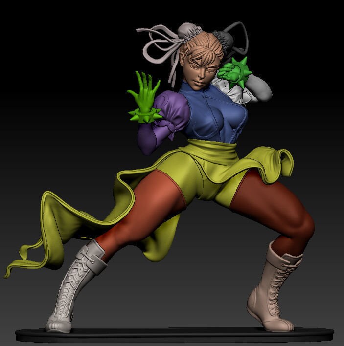 Street Fighting Martial Artist Statue Model Kit by Torrida Minis Miniartures