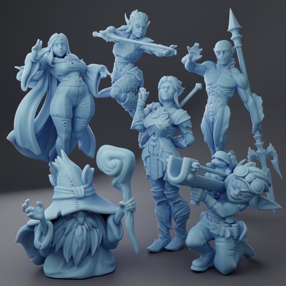 January Adventuring Party by Twin Goddess Miniatures