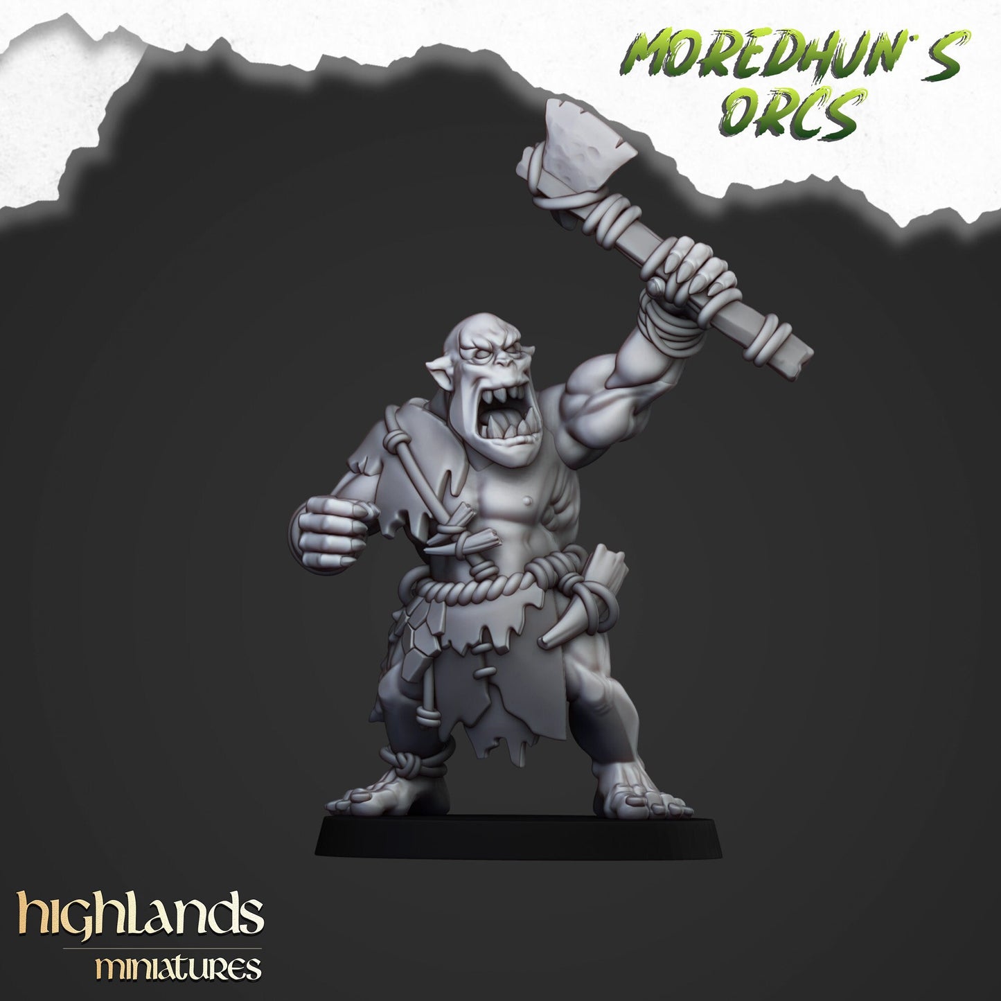 Feral Orc Warrior Unit By Highland Miniatures