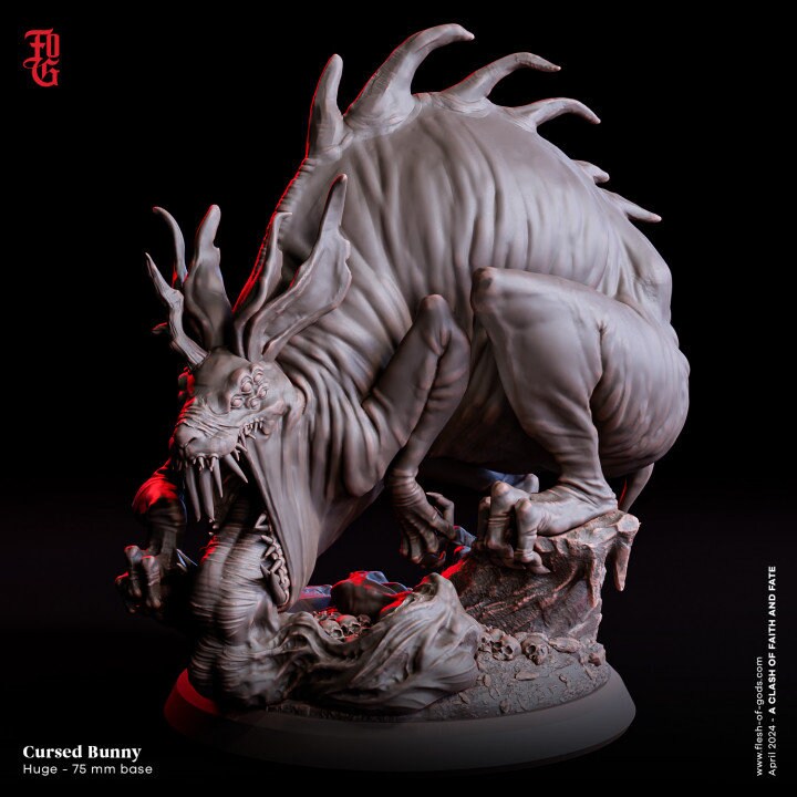 Cursed Bunny from "Clash of Fate and Faith" by Flesh of Gods Miniatures