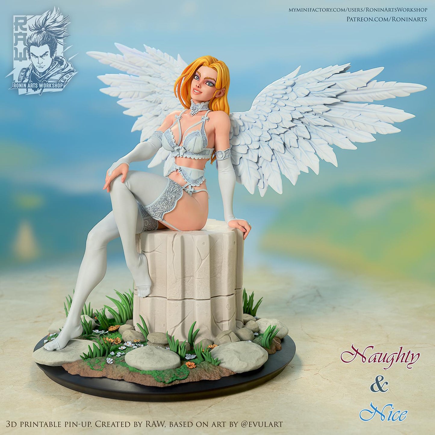 Naughty and Nice - Double Pin Up Model Kits by Ronin Arts Workshop Miniatures