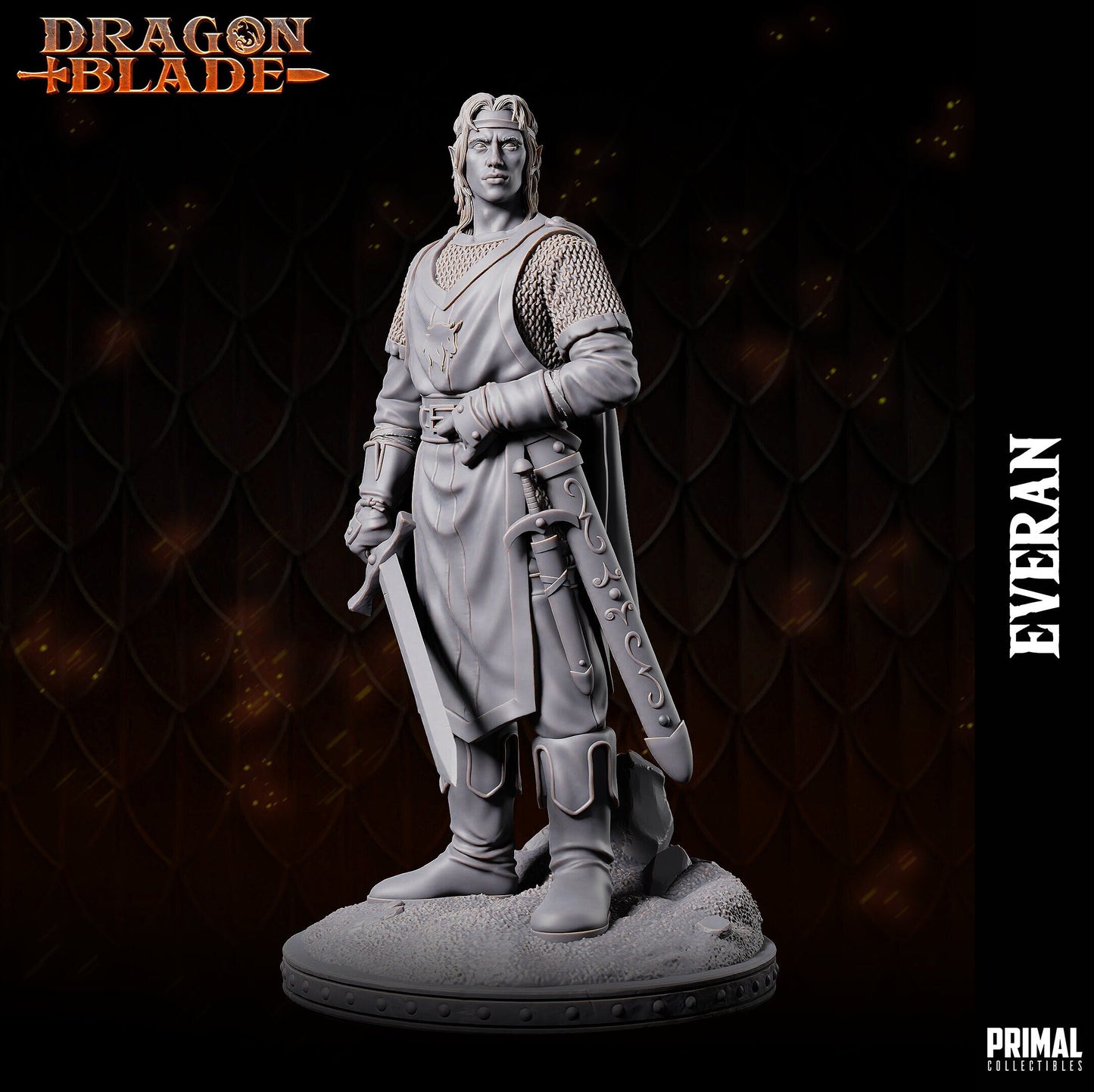 Everan Elf Warrior Wizard by Primal Collectibles Miniatures