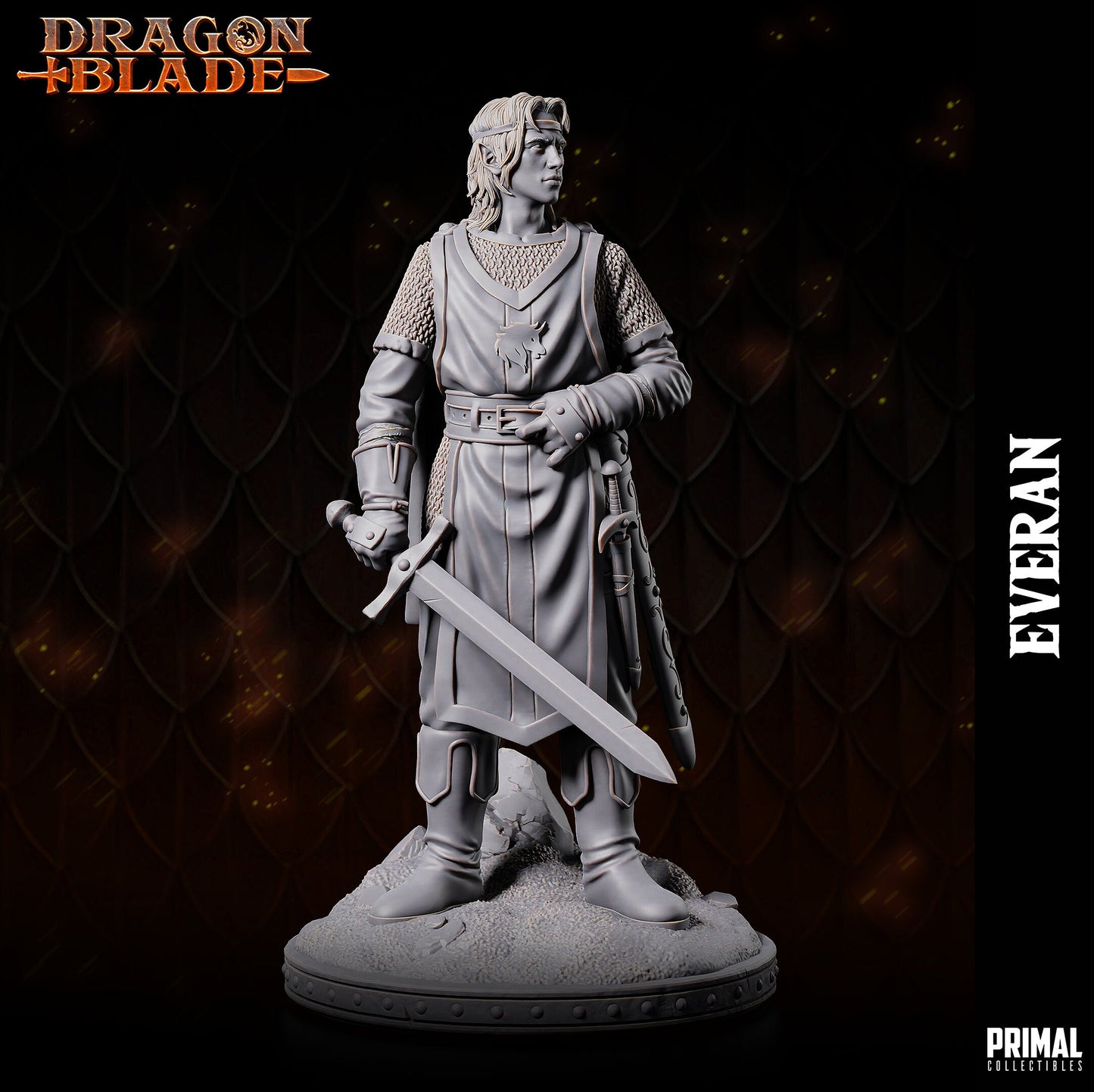 Everan Elf Warrior Wizard by Primal Collectibles Miniatures