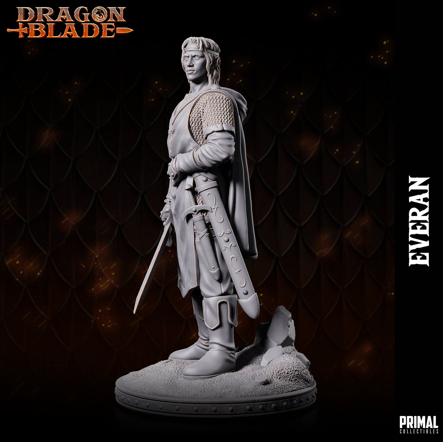 Everan Elf Warrior Wizard by Primal Collectibles Miniatures