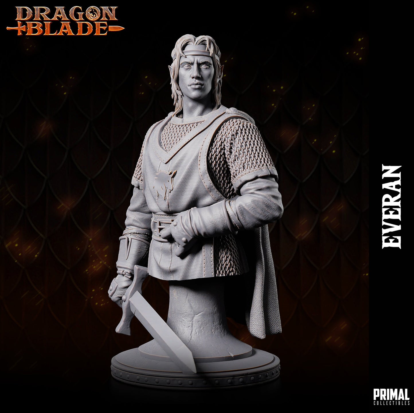 Everan Elf Warrior Wizard by Primal Collectibles Miniatures