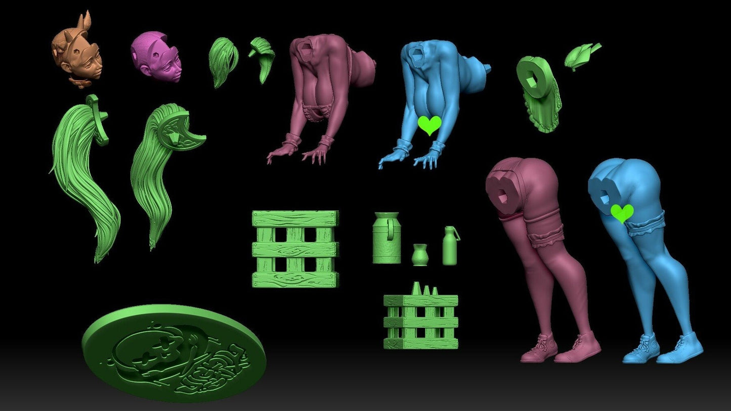 Milk Maid Sona Statue Model Kit by Jigglystix Pin Up Factory