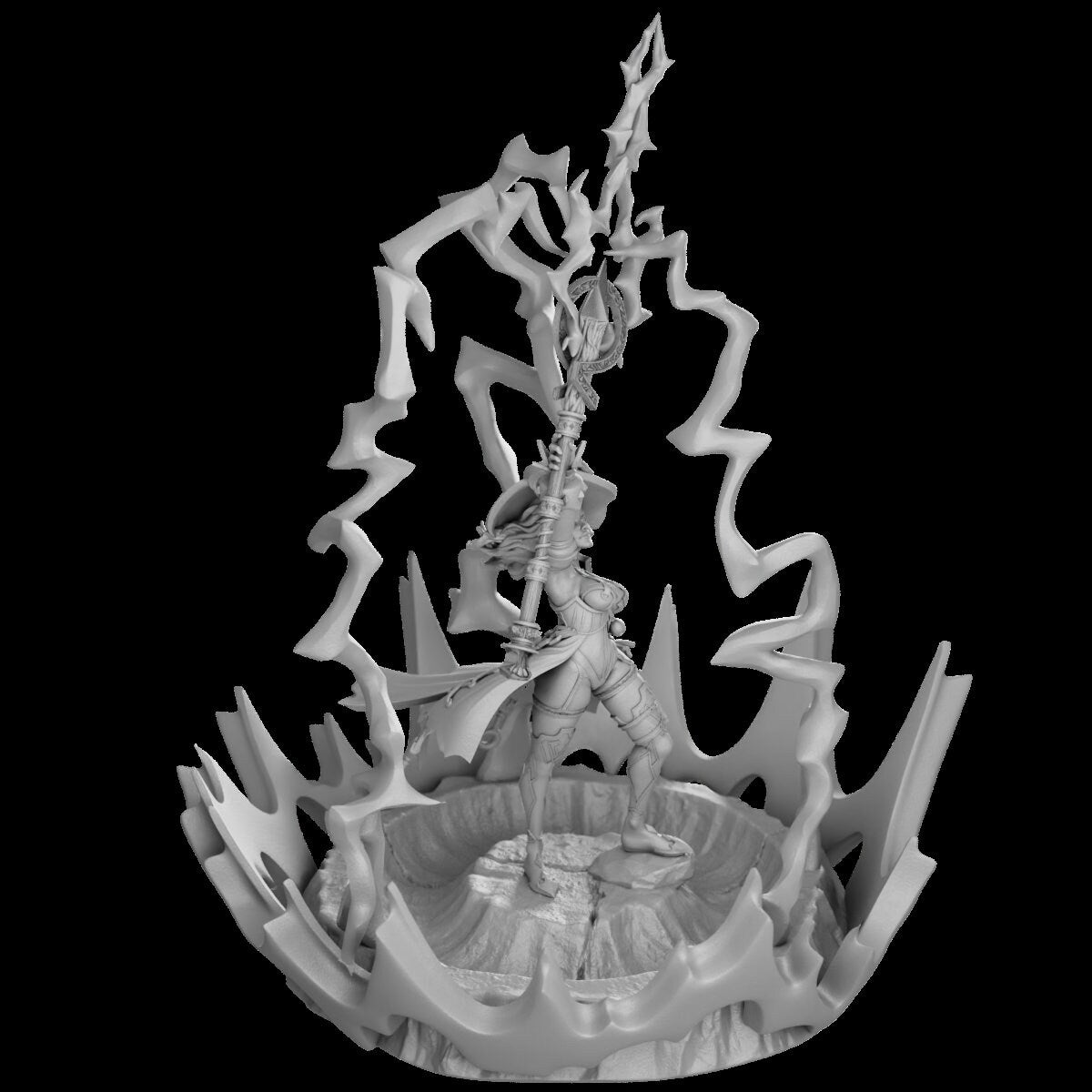 Call the Lightning Sorceress by Secret Forge Miniatures