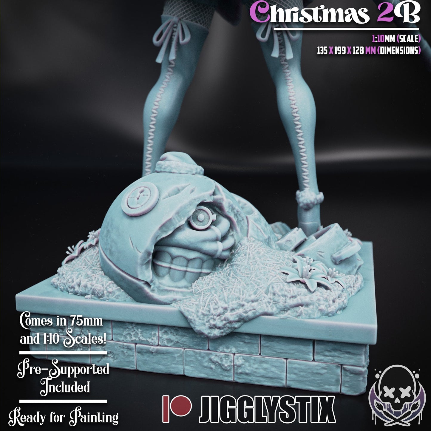 Christmas 2B Statue Model Kit by Jigglystix Pinup Factory