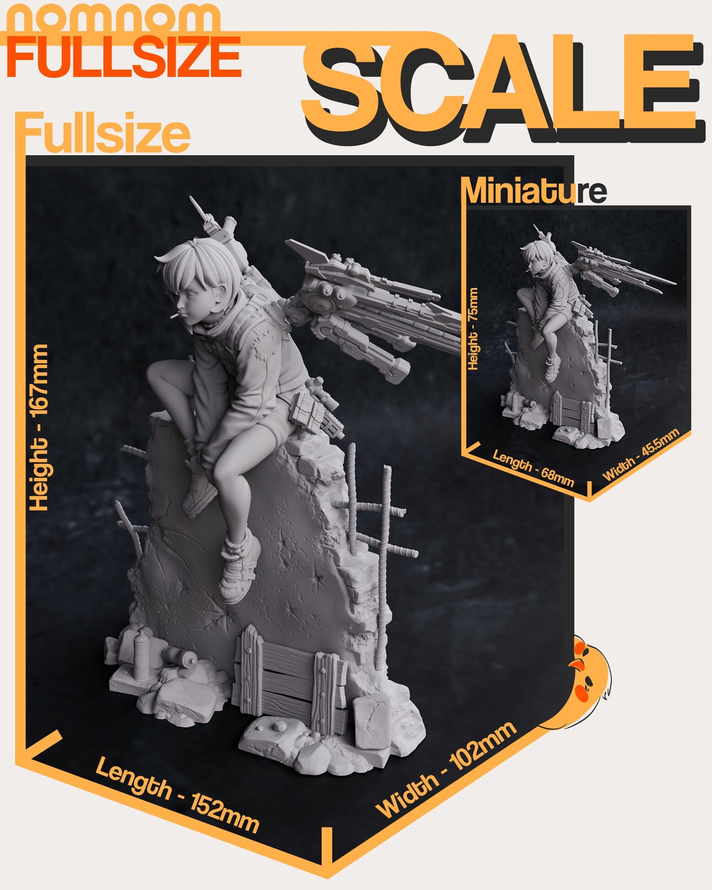 Valrie Cyberpunk Angel Statue Model Kit by Nomnom Figures