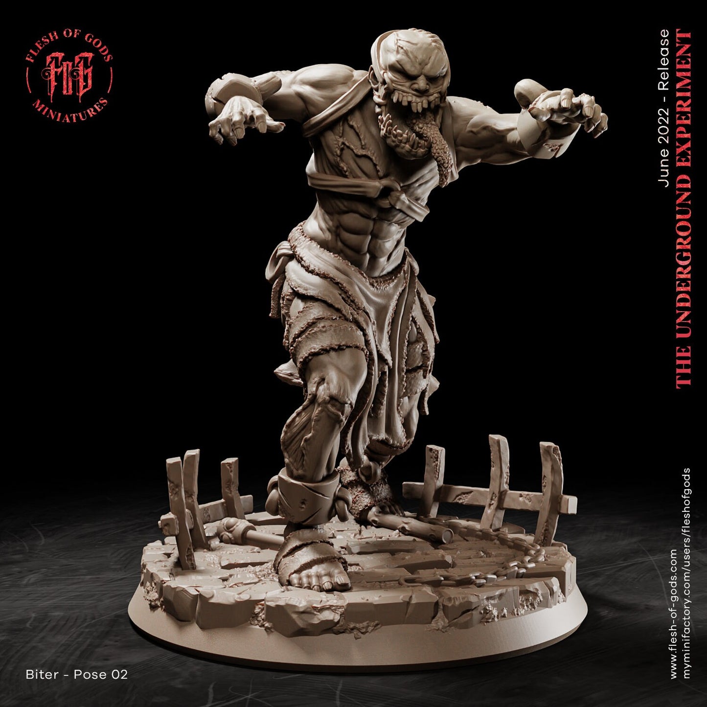 Biter from "Underground Experiment" by Flesh of Gods Miniatures