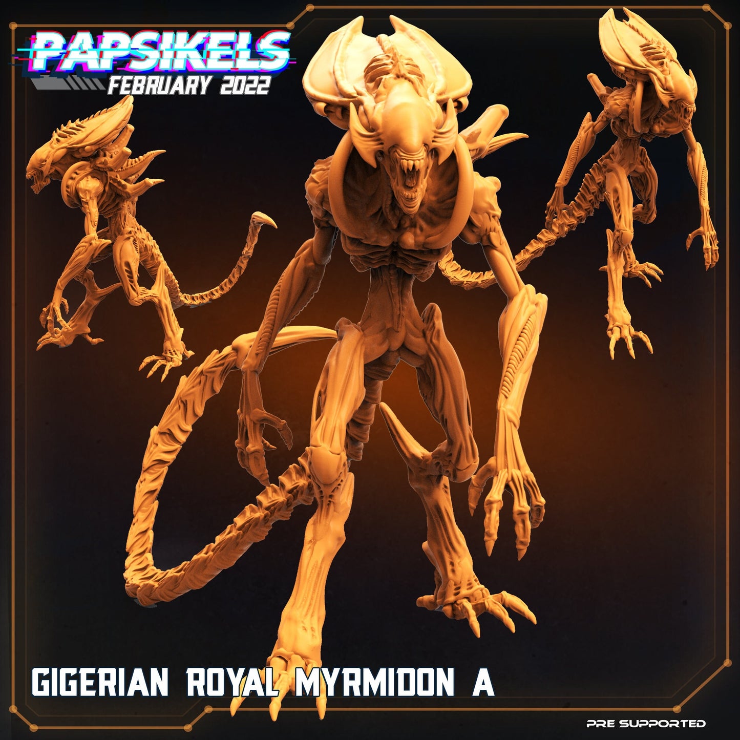 Gigerian Royal Myrmidon by Papsikels Miniatures RPG Aliens