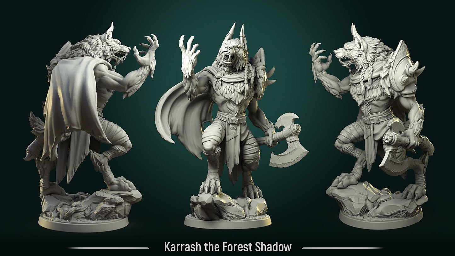 Karrash the Forest Shadow from "Raven Invasion" from White Werewolf Tavern Miniatures RPG