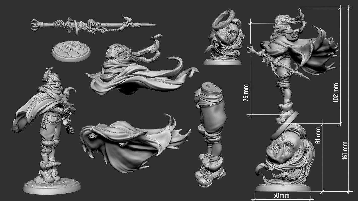 Kunar the Giant Slayer 75mm from "Raven Invasion" by White Werewolf Tavern Miniatures RPG