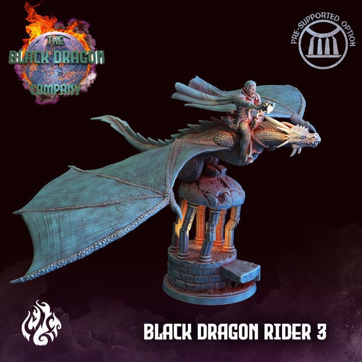 Black Dragon Riders from "Black Dragon Company" by Crippled God Foundry Miniatures RPG DnD