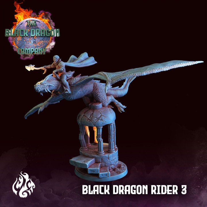 Black Dragon Riders from "Black Dragon Company" by Crippled God Foundry Miniatures RPG DnD
