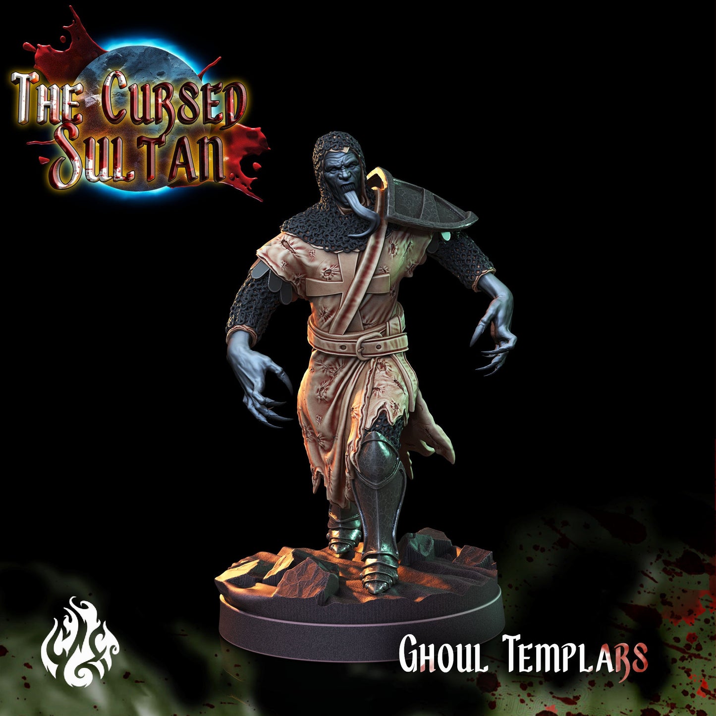 Ghoul Templars from "Cursed Sultan" by Crippled God Foundry Miniatures