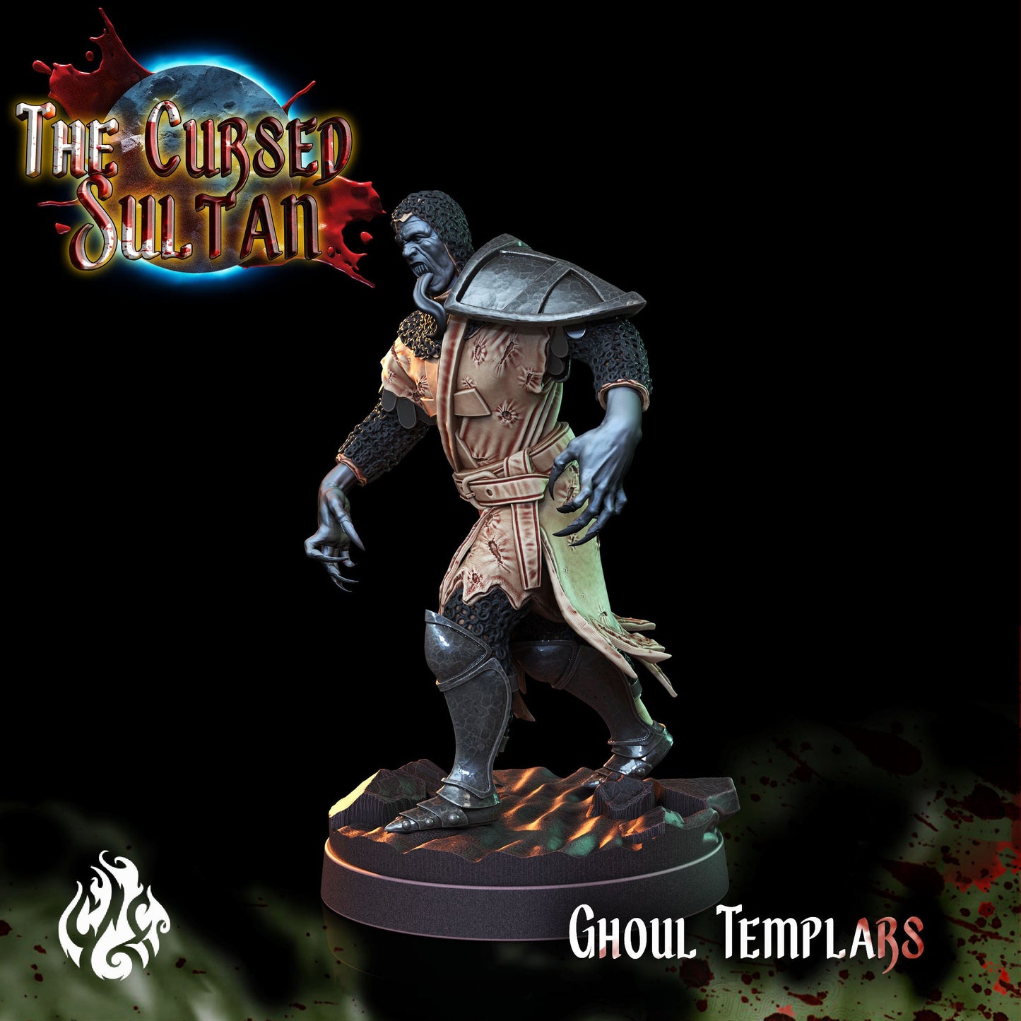 Ghoul Templars from "Cursed Sultan" by Crippled God Foundry Miniatures