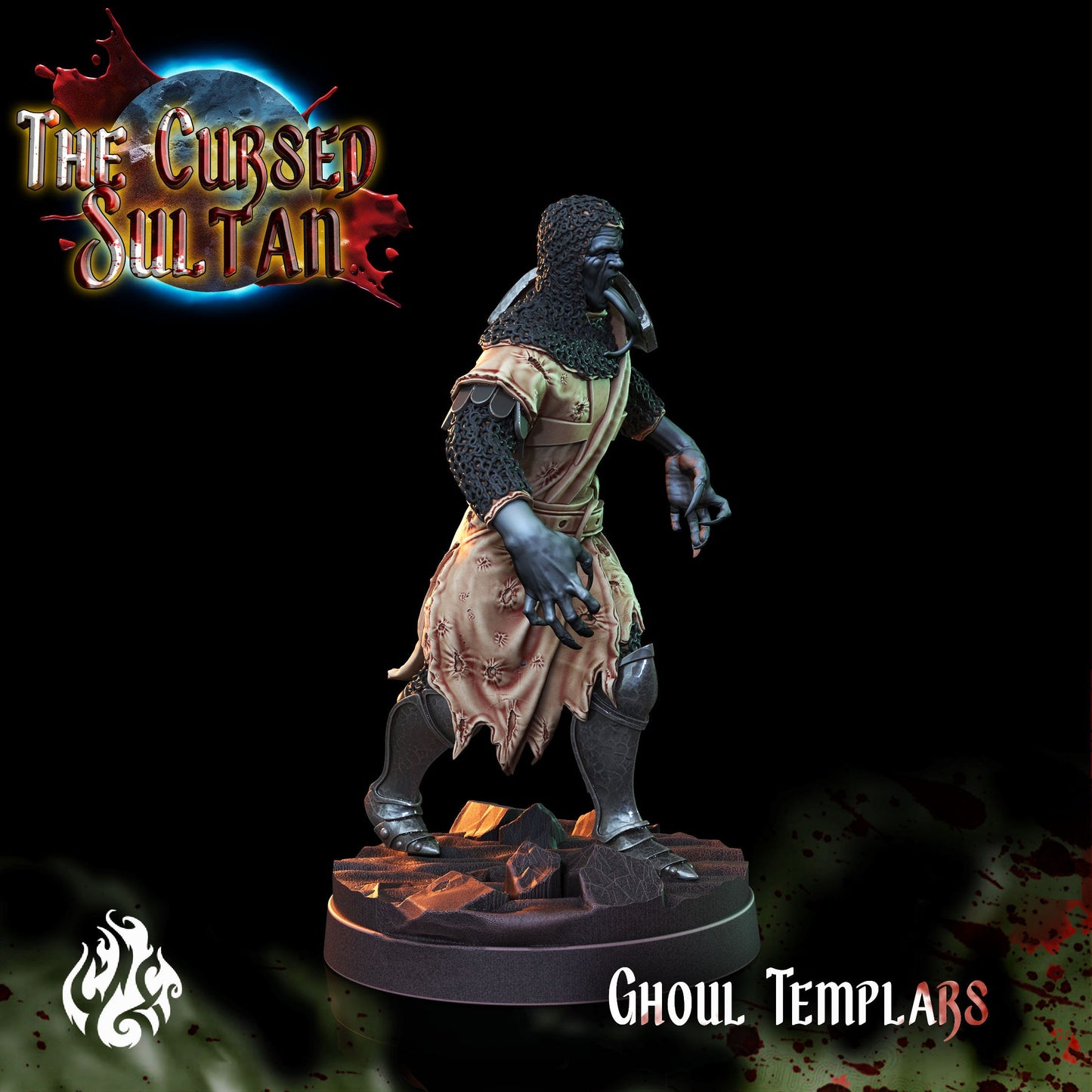 Ghoul Templars from "Cursed Sultan" by Crippled God Foundry Miniatures