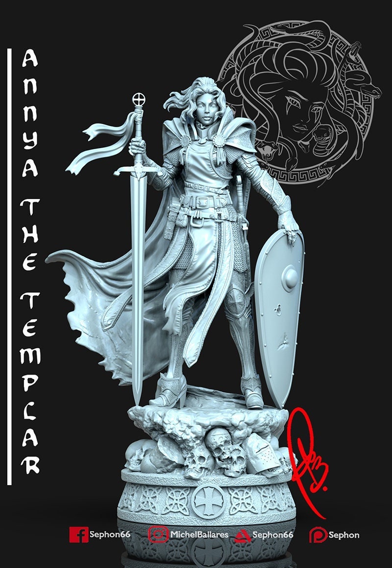 Annya the Templar Statue Model Kit by Creative Geek MB