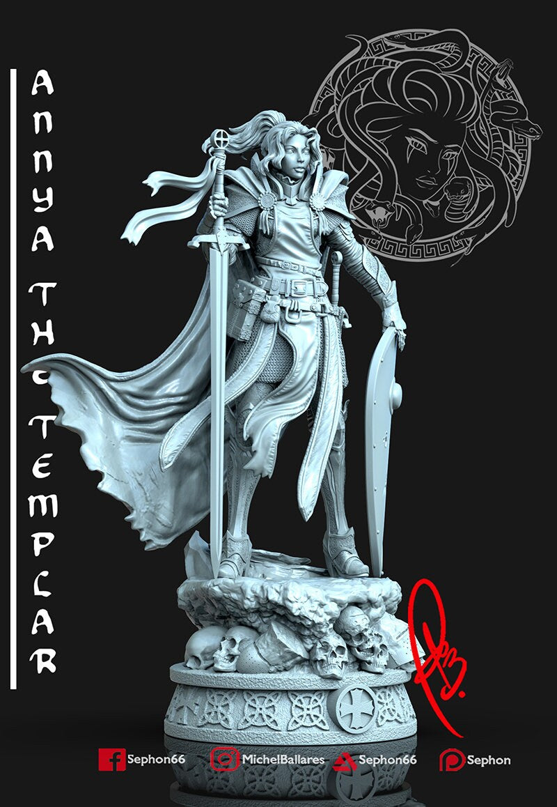 Annya the Templar Statue Model Kit by Creative Geek MB