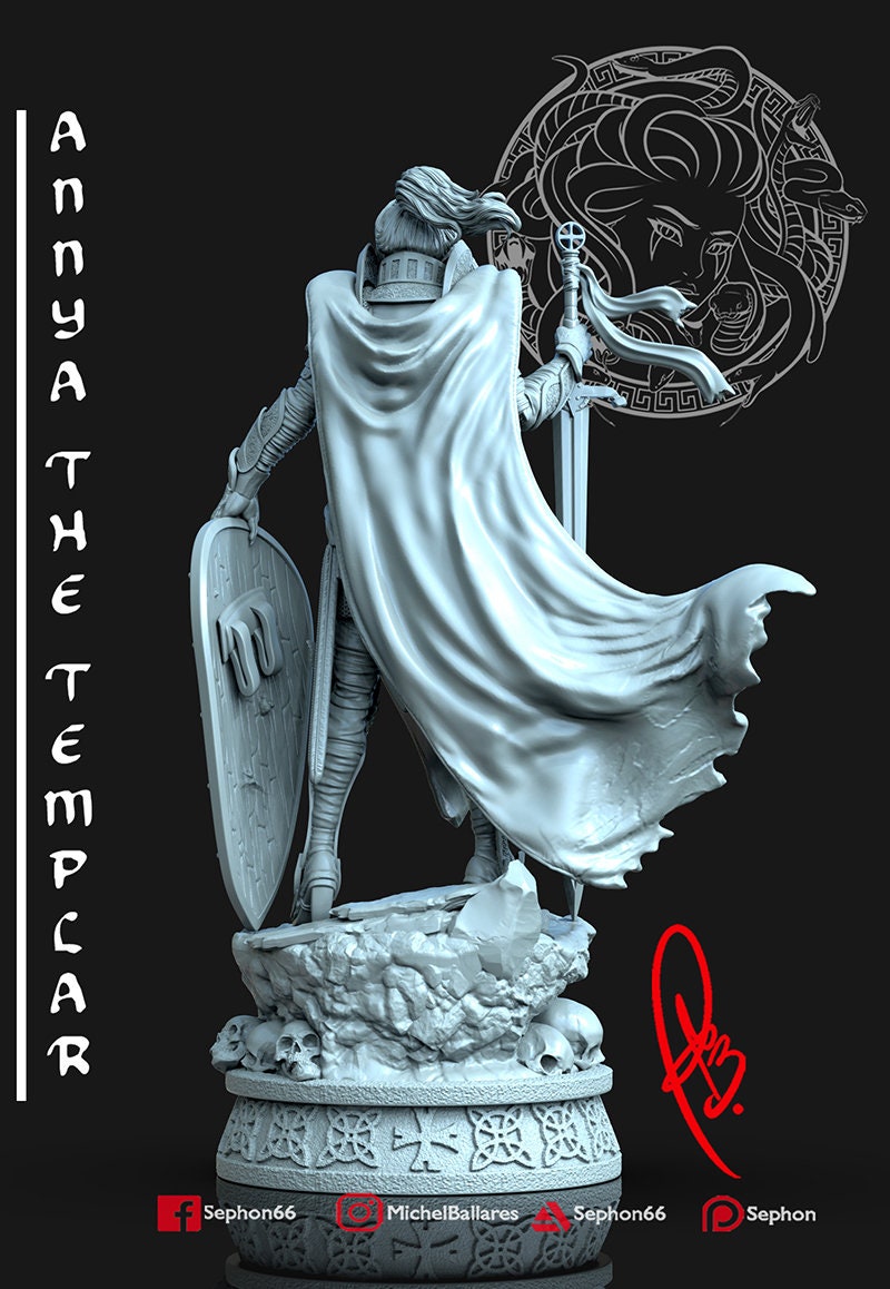 Annya the Templar Statue Model Kit by Creative Geek MB