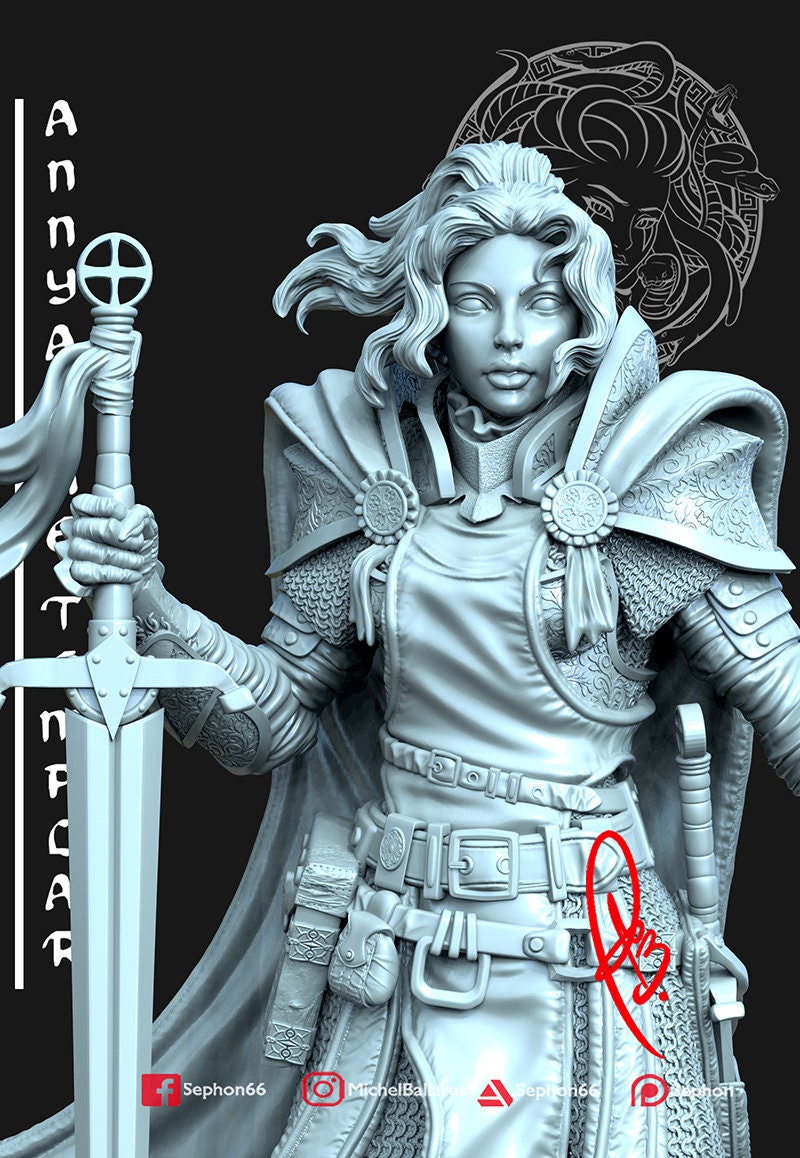 Annya the Templar Statue Model Kit by Creative Geek MB