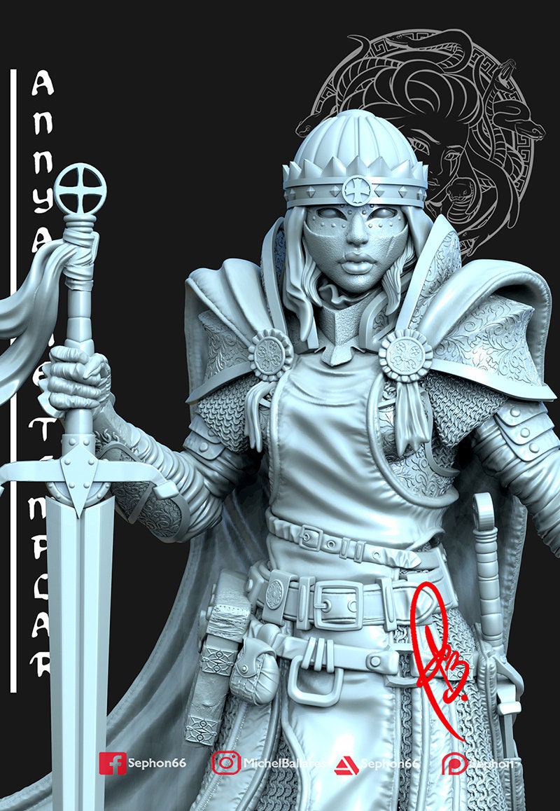 Annya the Templar Statue Model Kit by Creative Geek MB