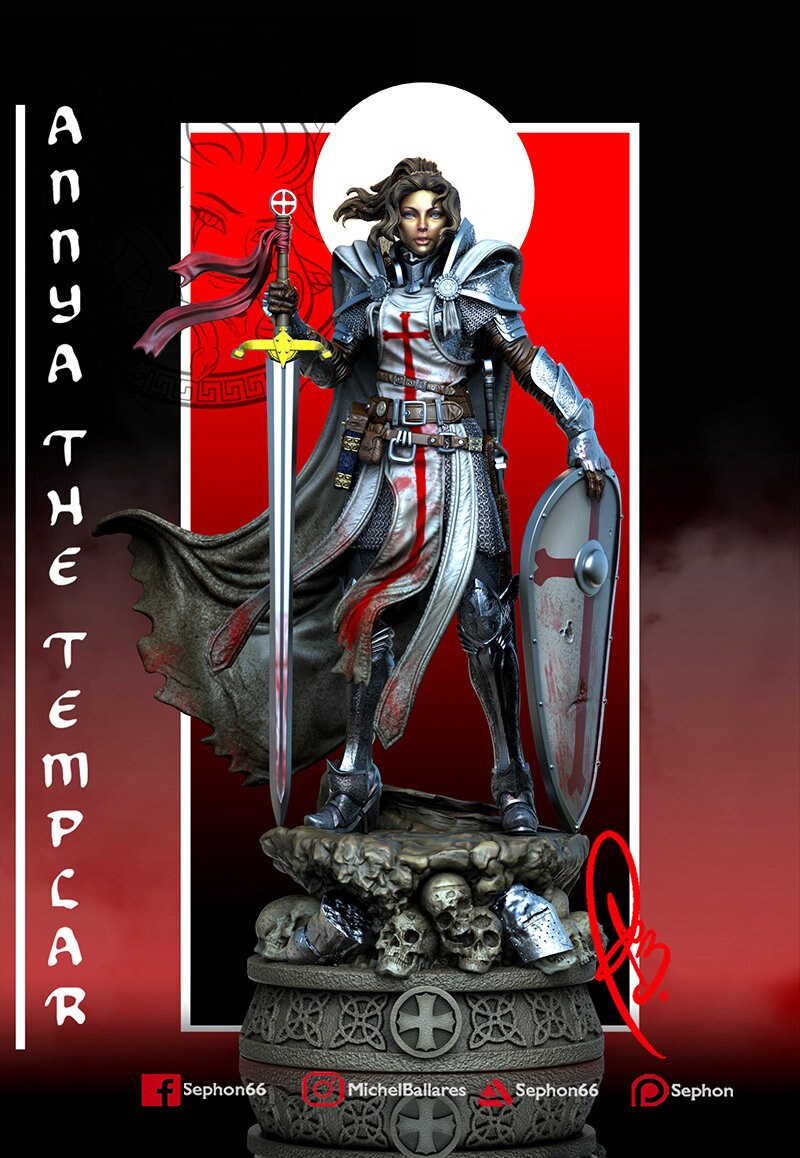 Annya the Templar Statue Model Kit by Creative Geek MB
