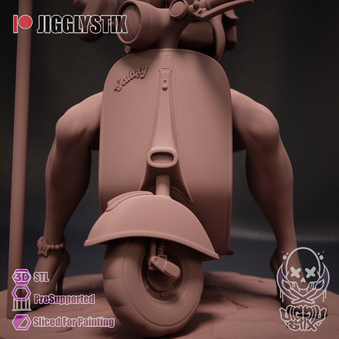 Vespa Rosalina Model Kit Statue from Jigglystix Pin-Up Factory