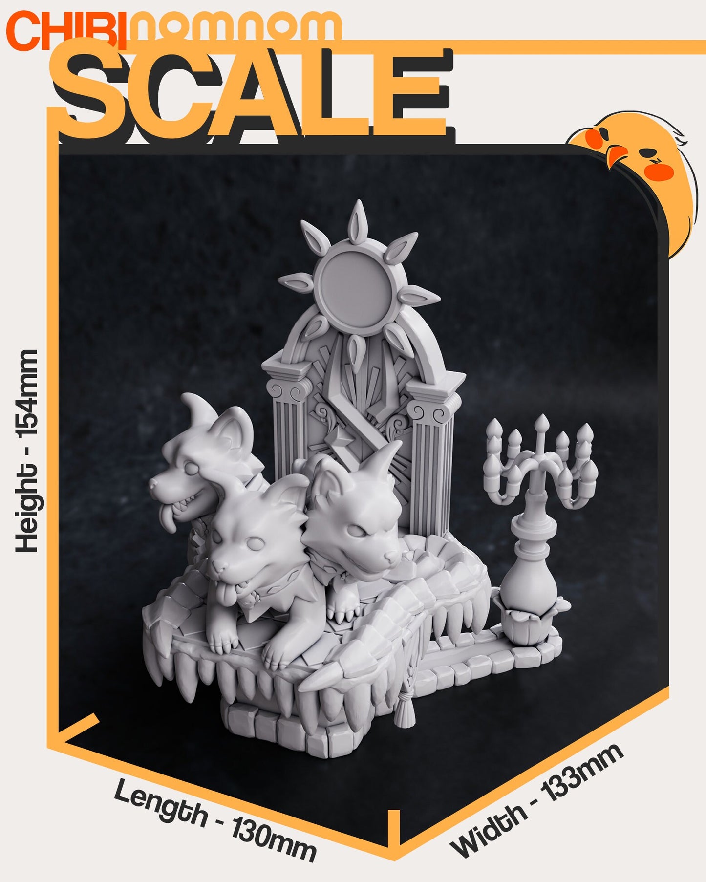 Chibi Cerebus from Hades by Nomnom Figures