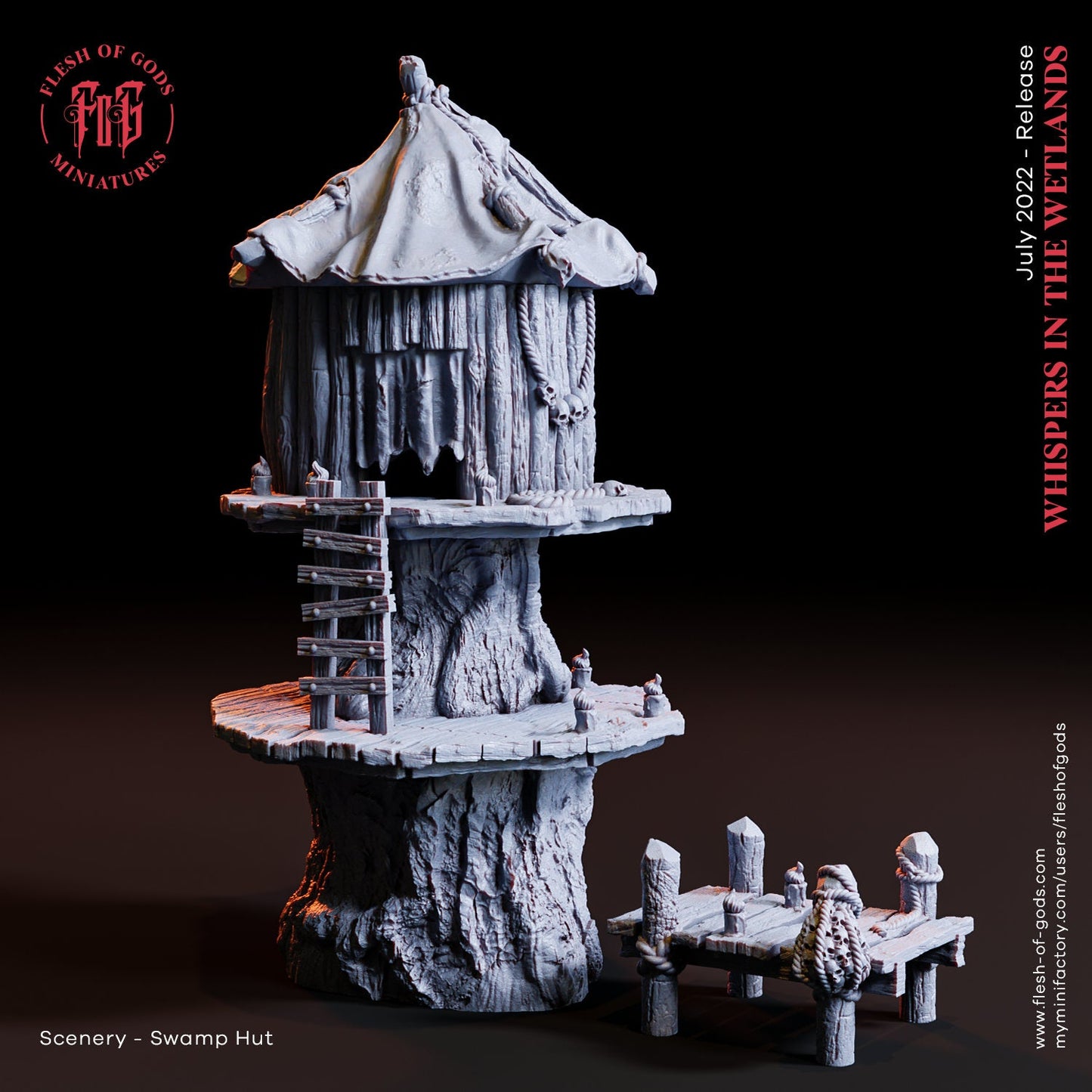 Swamp Hut from "Whispers from the Wetlands" by Flesh of Gods Miniatures