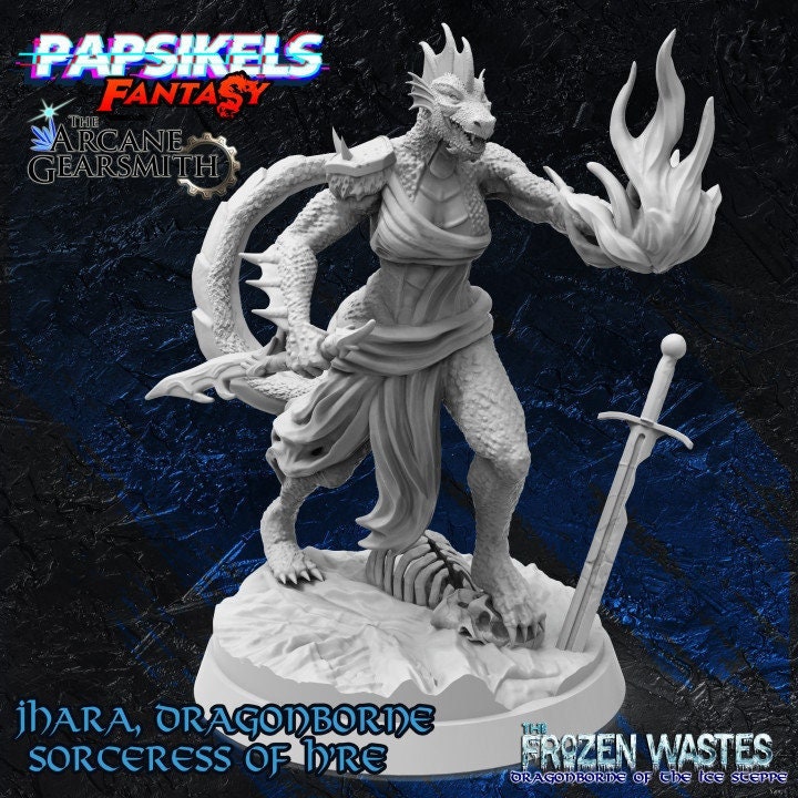 Jihara Dragonborne Sorceress by Papsikels Miniatures