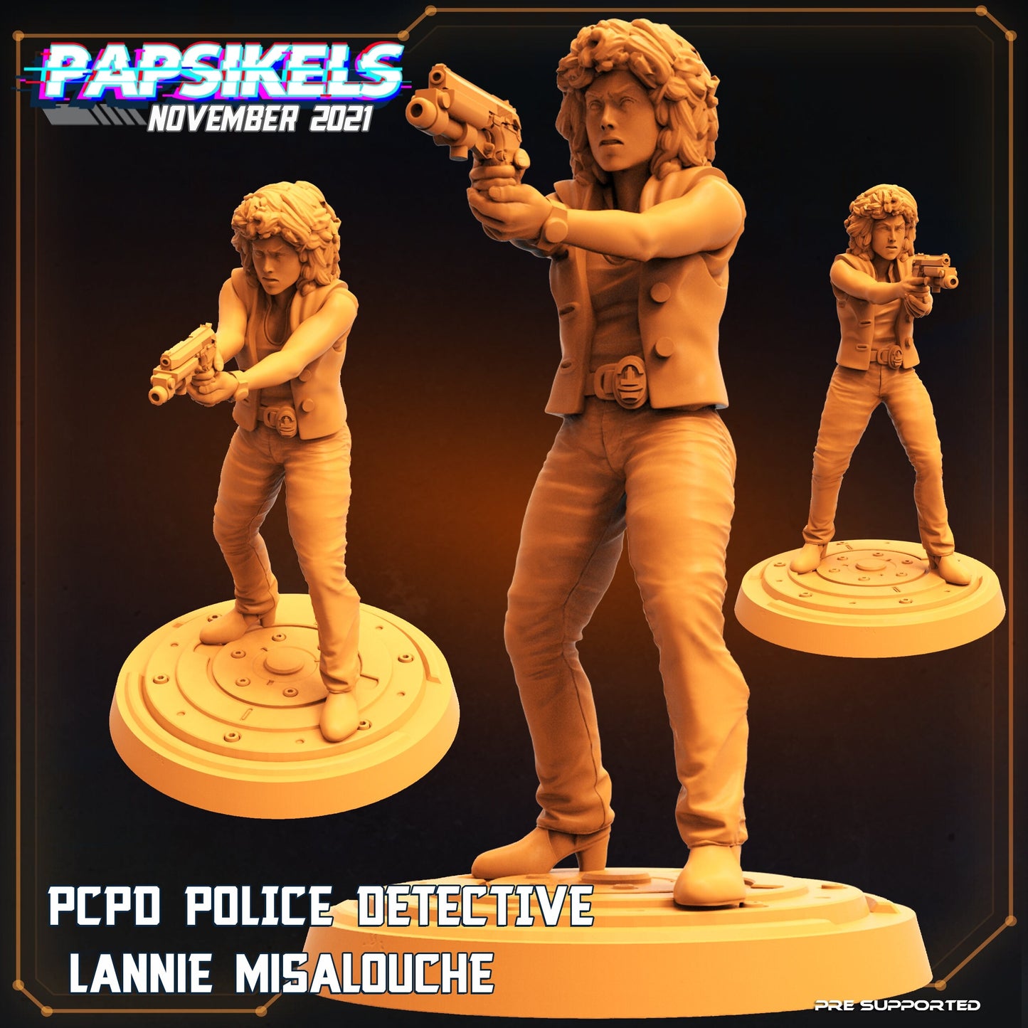 PCPD Police Detectives by Papsikels Miniatures Cyberpunk