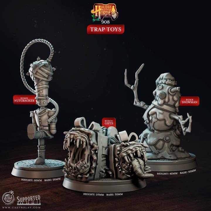 Holiday Horde Collection By Cast N Play Miniatures
