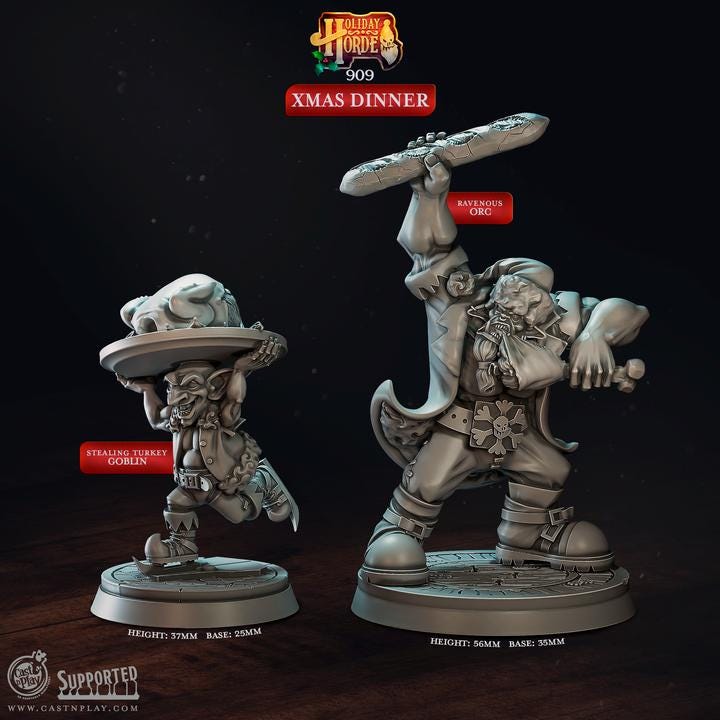 Holiday Horde Collection By Cast N Play Miniatures