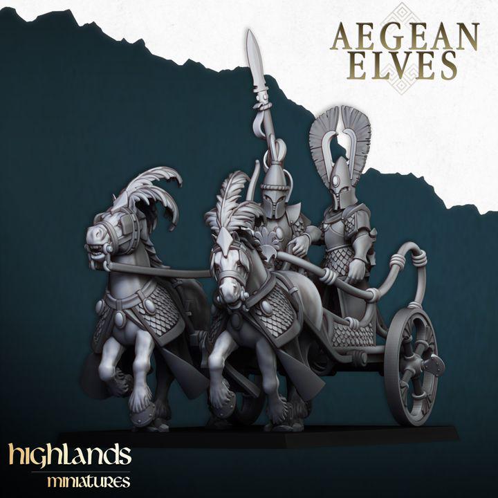 Aegean Elf Chariot of Aegean Elves by Highland Miniatures