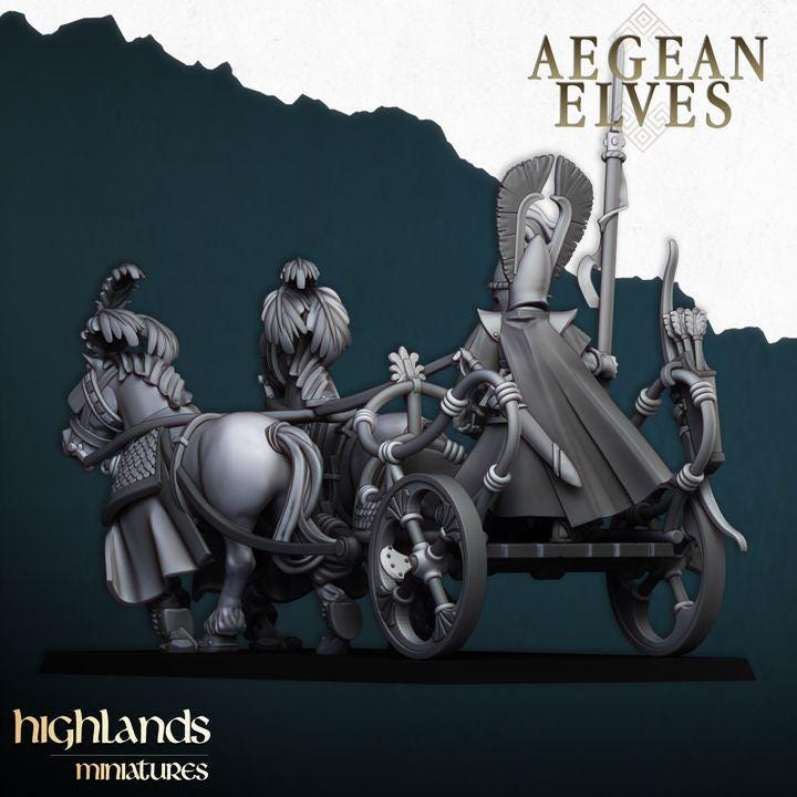 Aegean Elf Chariot of Aegean Elves by Highland Miniatures