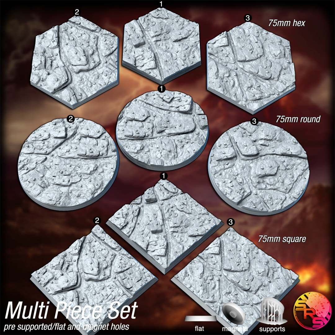 Volcano Bases by Where Legends Stand Miniatures