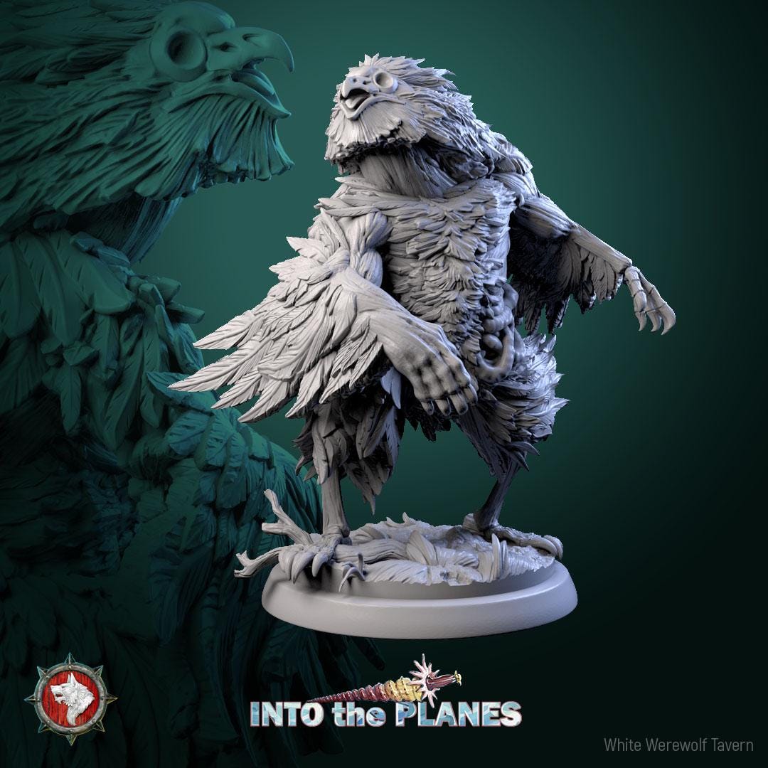 Zombie Owlbears from Into the Planes by White Werewolf Tavern Miniatures