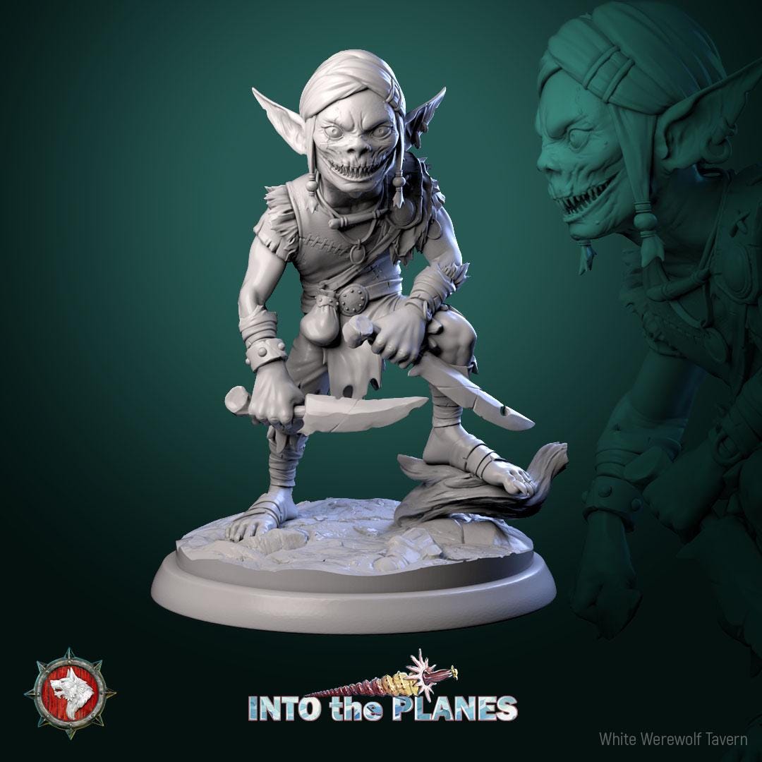 Scrabelt from Into the Planes by White Werewolf Tavern Miniatures