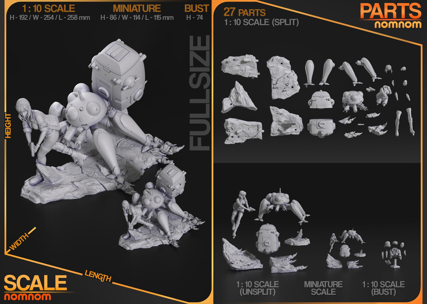 Motoko Statue Model Kit by Nomnom Figures
