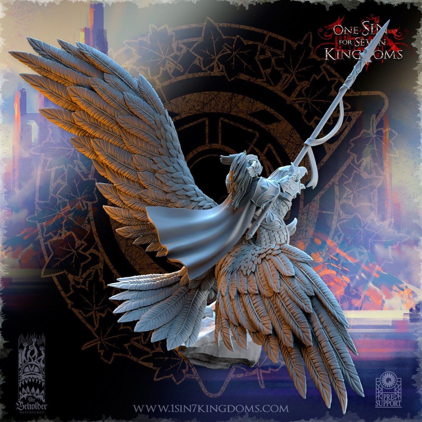Glorinder on King Eagle by Beholder Miniatures