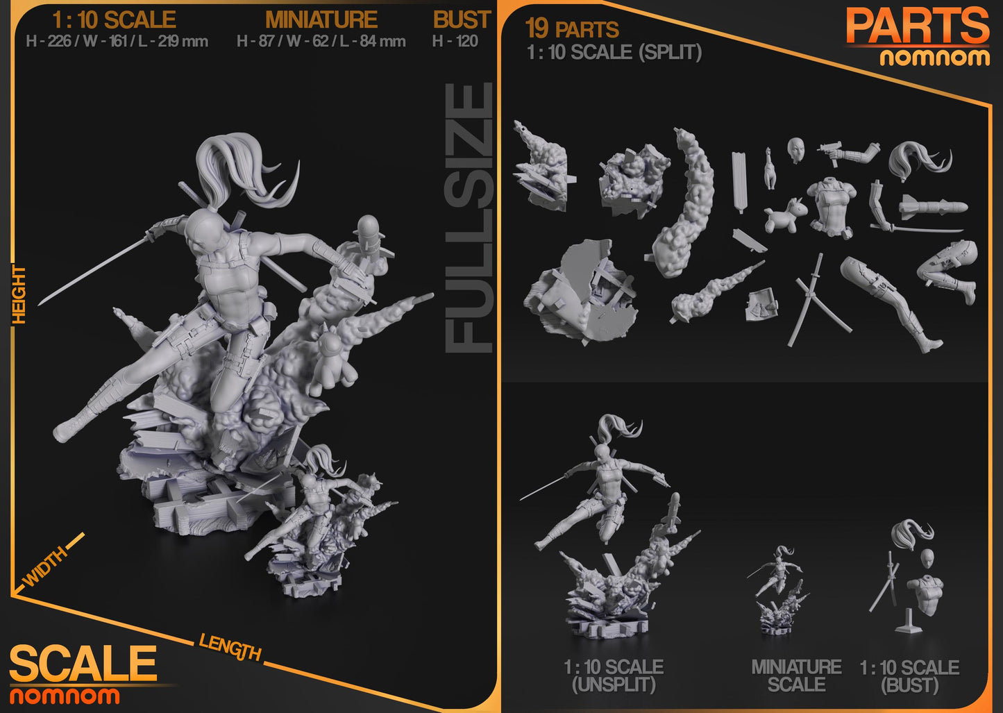 Lady DP Statue Model Kit by Nomnom Figures
