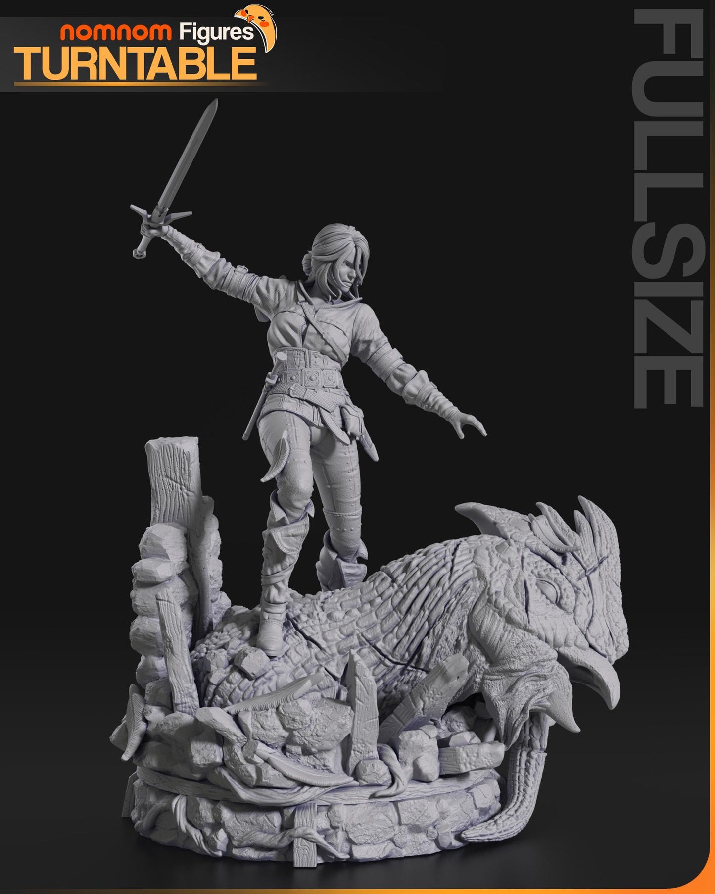 Ciri Statue Model Kit by Nomnom Figures