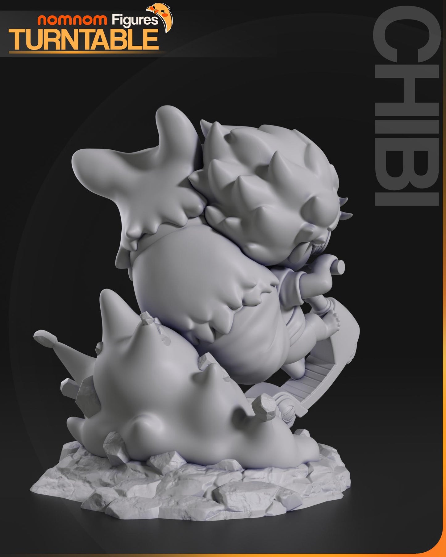 Chibi Edward & Ein Statue Model Kit by Nom Nom Figures