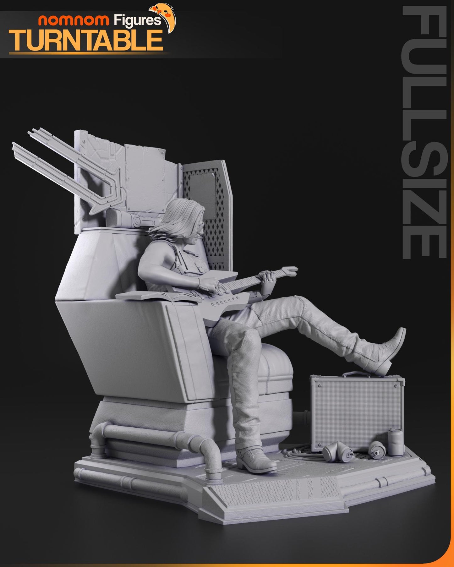 Johnny Silverhand Statue Model Kit by Nom Nom Figures