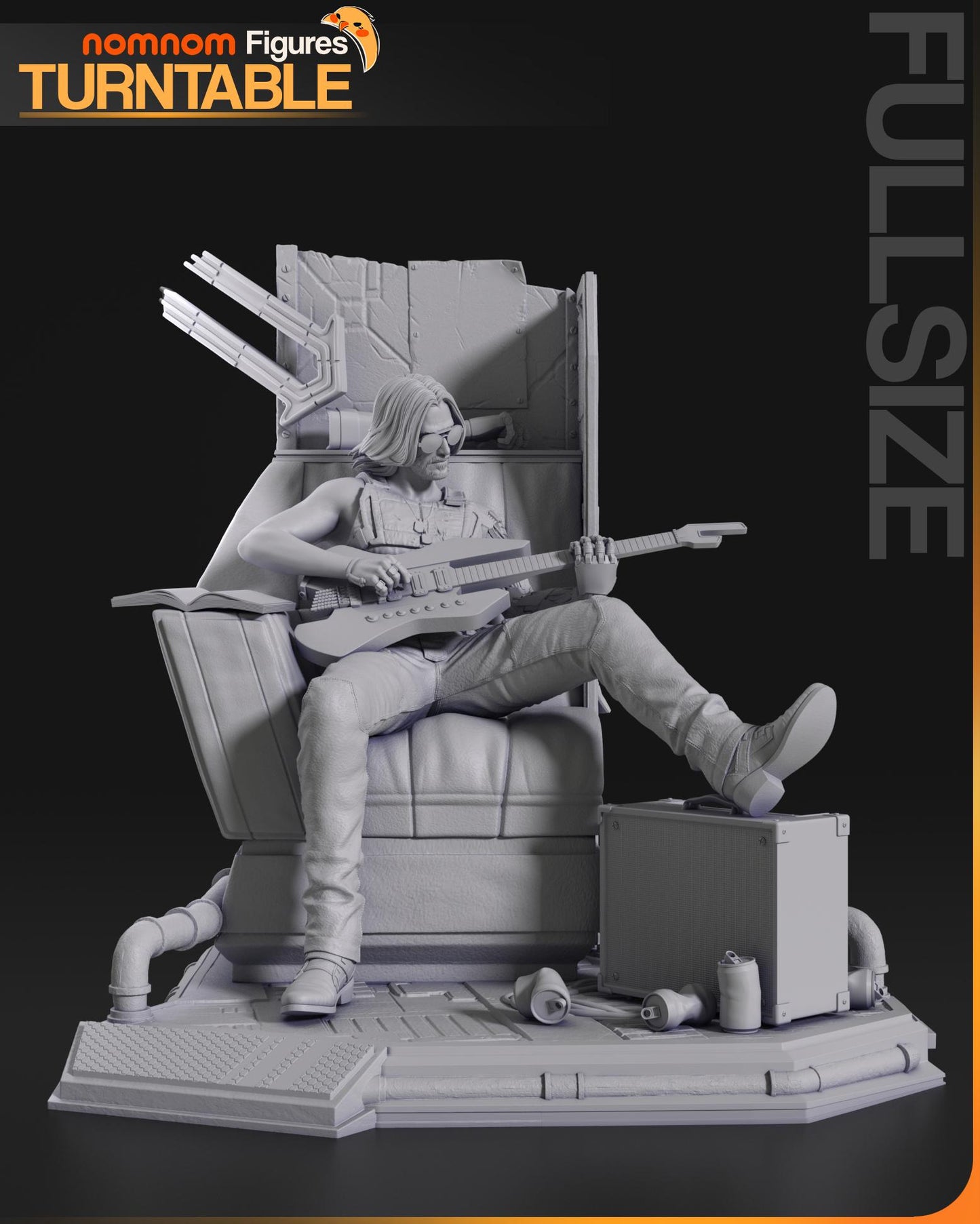 Johnny Silverhand Statue Model Kit by Nom Nom Figures