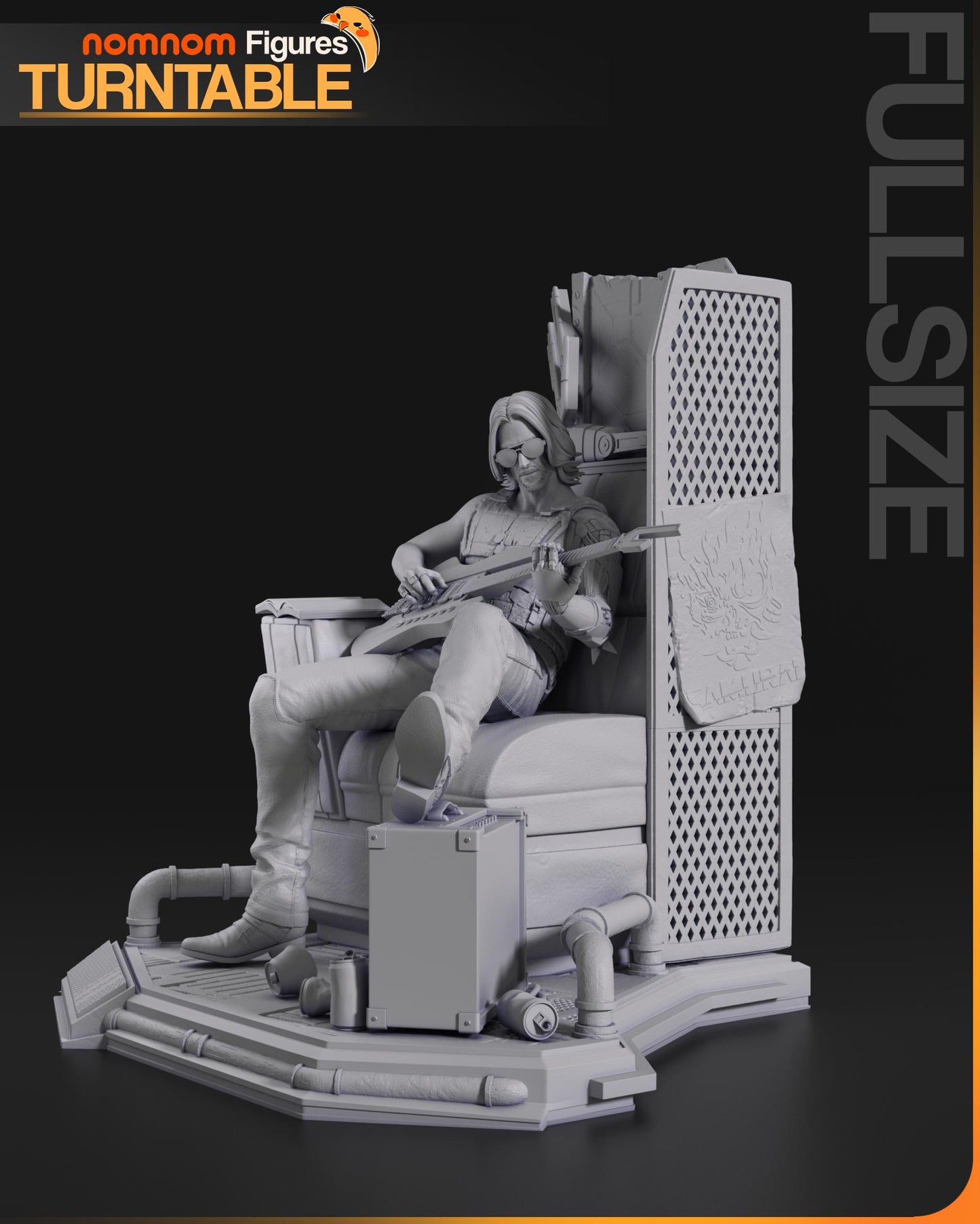 Johnny Silverhand Statue Model Kit by Nom Nom Figures